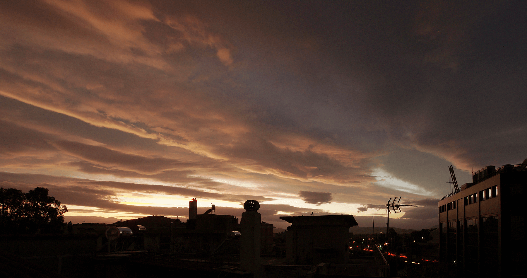 Sunset in Athens, Greece