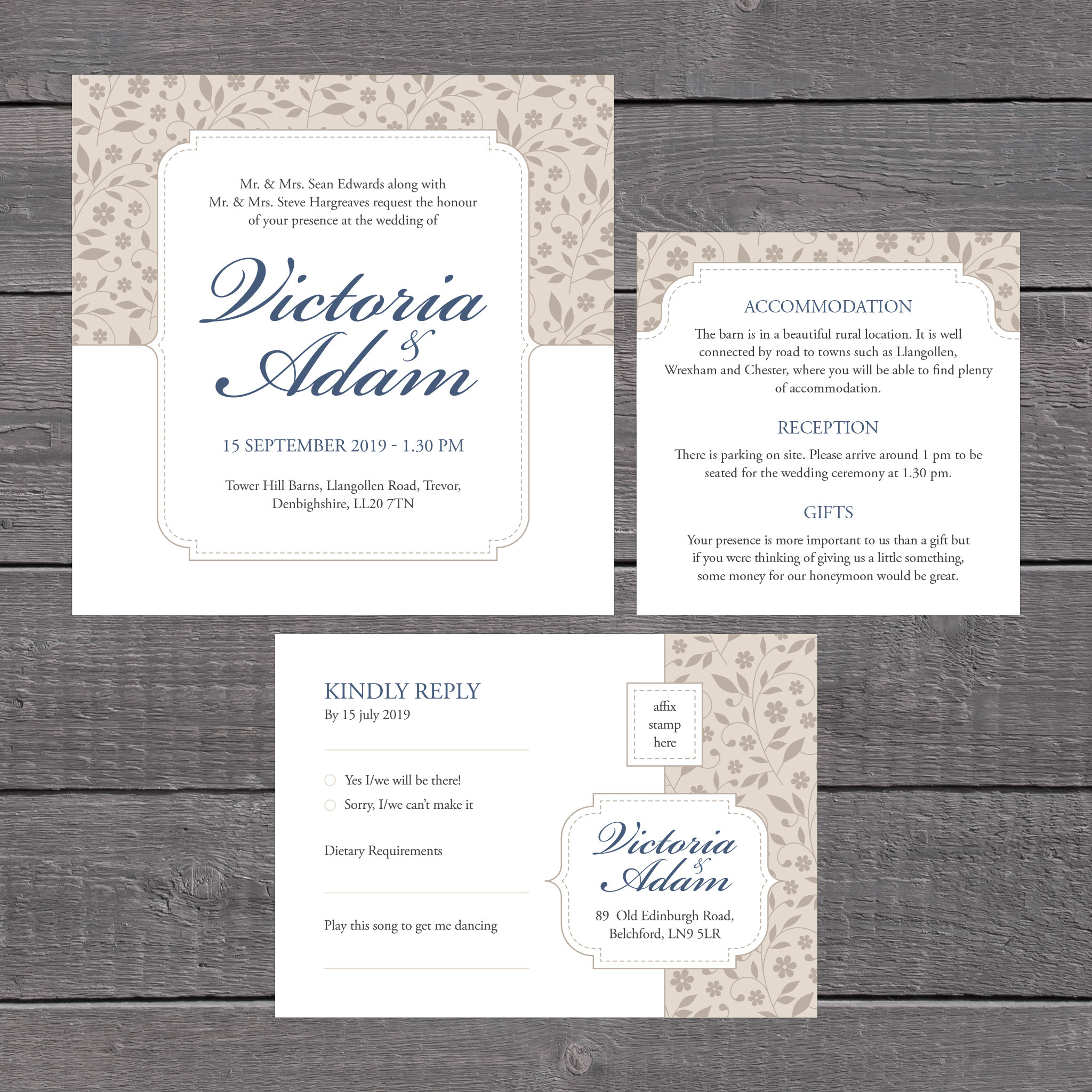 In Floral - Invitation Set