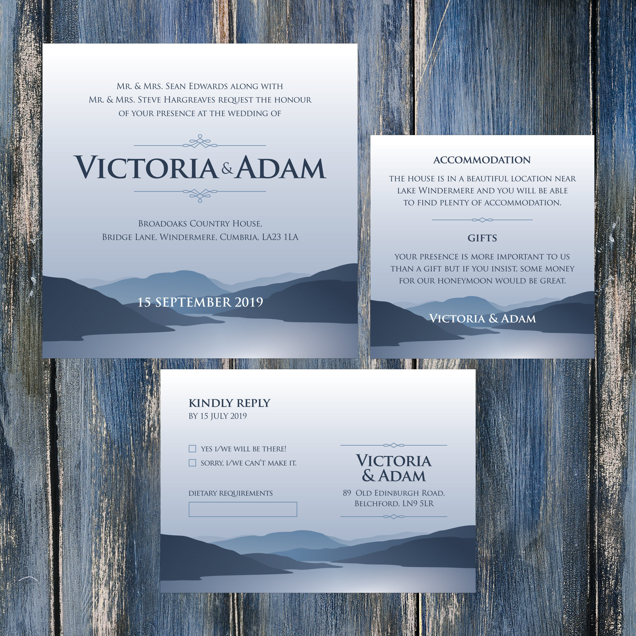 Lakeside - Invitation Set