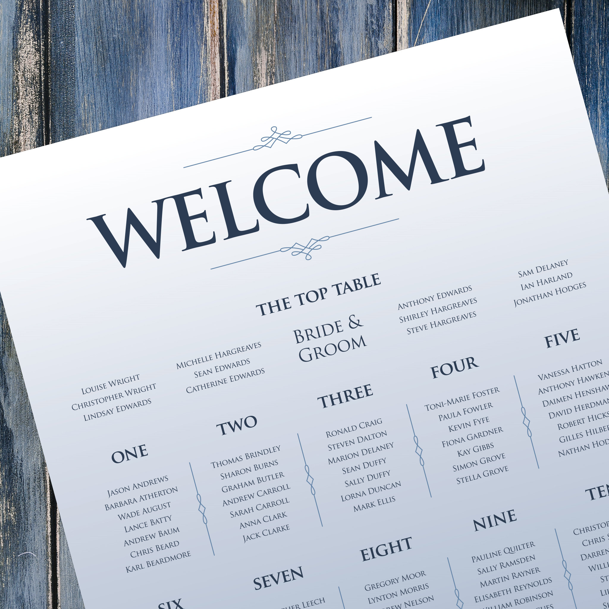 Lakeside - Seating Plan