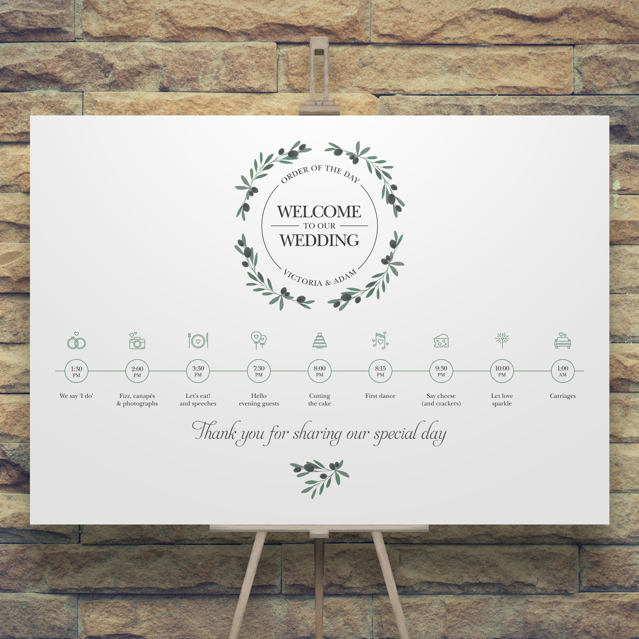 Olive Branch - Order of Events